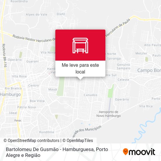 Bartolomeu De Gusmão - Hamburguesa mapa