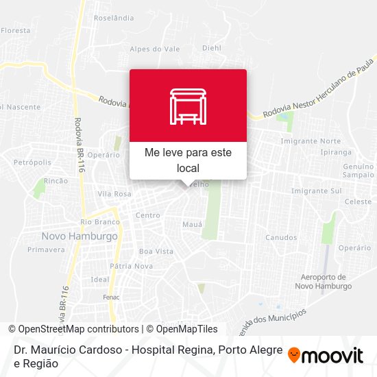 Dr. Maurício Cardoso - Hospital Regina mapa