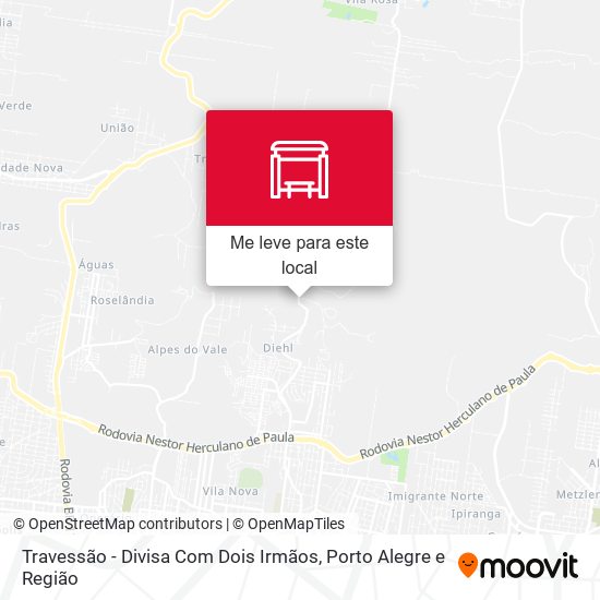 Travessão - Divisa Com Dois Irmãos mapa