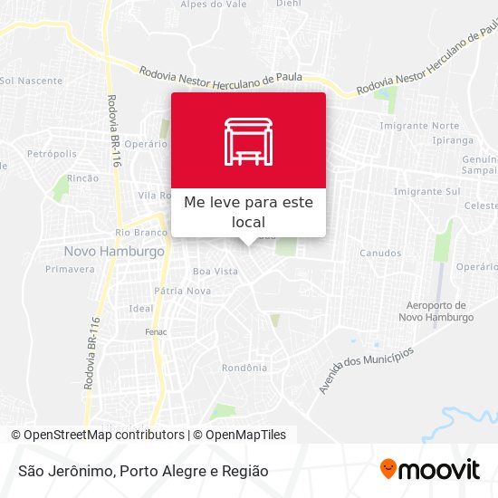 São Jerônimo mapa