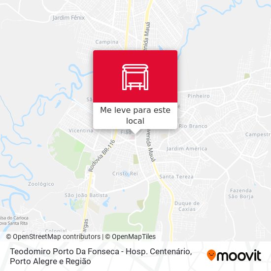 Teodomiro Porto Da Fonseca - Hosp. Centenário mapa