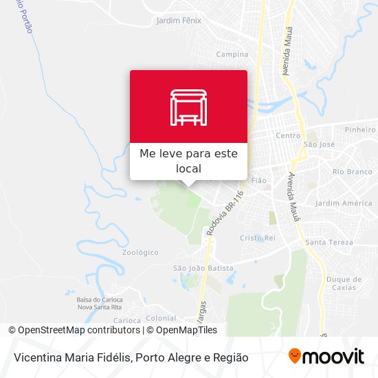 Vicentina Maria Fidélis mapa