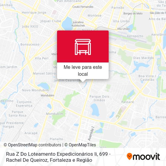 Rua Z Do Loteamento Expedicionários Ii, 699 - Rachel De Queiroz mapa