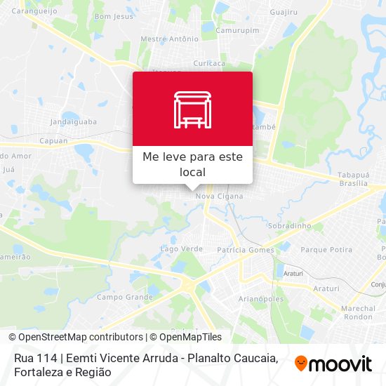 Rua 114 | Eemti Vicente Arruda - Planalto Caucaia mapa