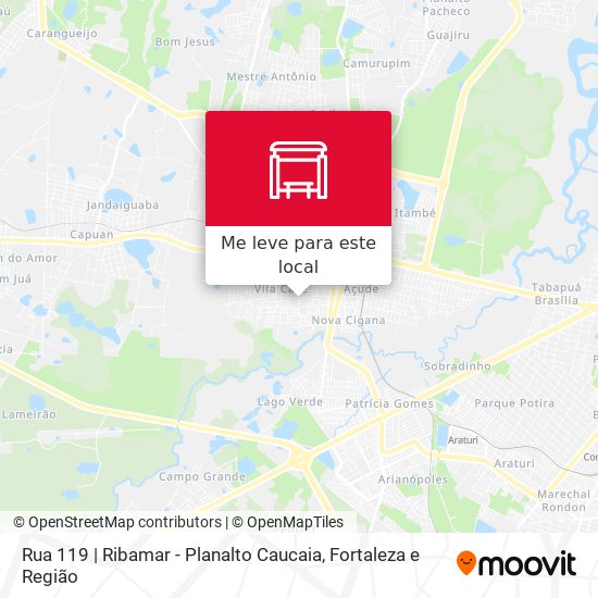 Rua 119 | Ribamar - Planalto Caucaia mapa