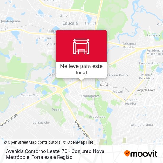 Avenida Contorno Leste, 70 - Conjunto Nova Metrópole mapa