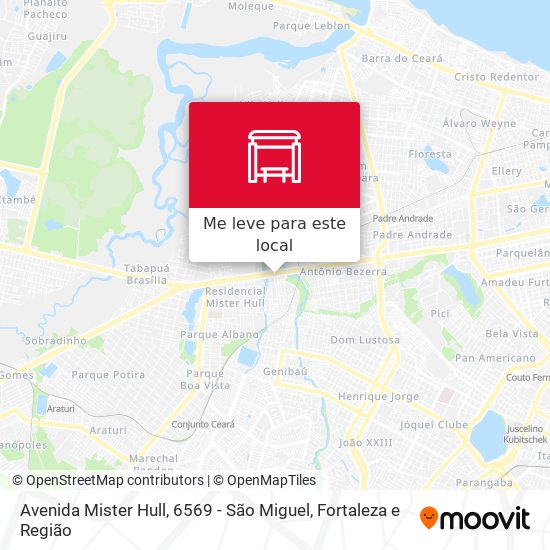 Avenida Mister Hull, 6569 - São Miguel mapa