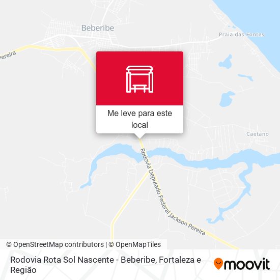 Rodovia Rota Sol Nascente - Beberibe mapa