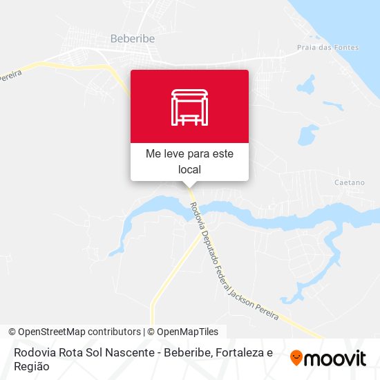 Rodovia Rota Sol Nascente - Beberibe mapa