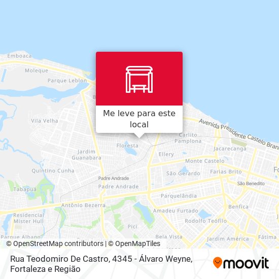 Rua Teodomiro De Castro, 4345 - Álvaro Weyne mapa