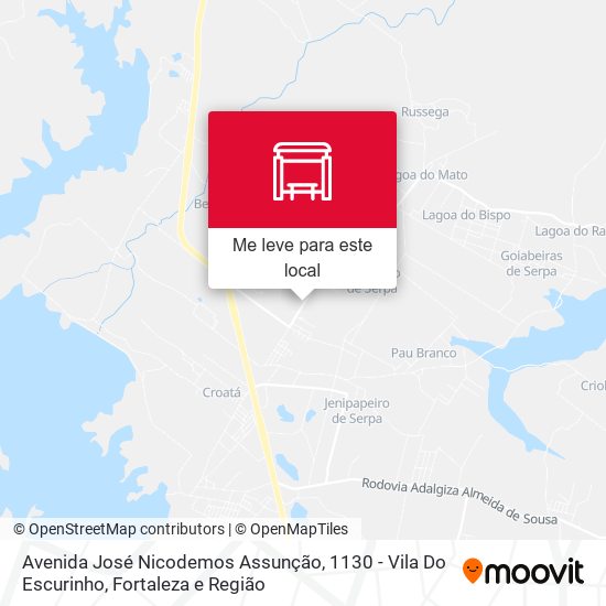 Avenida José Nicodemos Assunção, 1130 - Vila Do Escurinho mapa