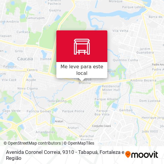 Avenida Coronel Correia, 9310 - Tabapuá mapa