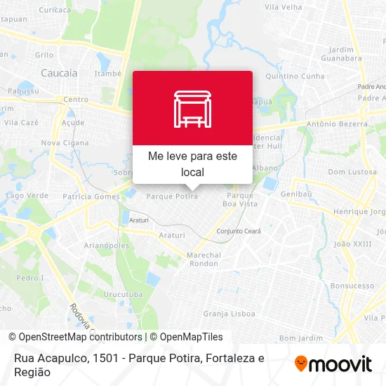 Rua Acapulco, 1501 - Parque Potira mapa