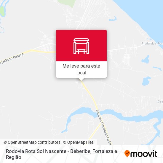 Rodovia Rota Sol Nascente - Beberibe mapa