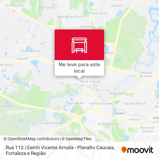 Rua 112 | Eemti Vicente Arruda - Planalto Caucaia mapa