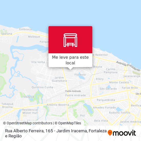 Rua Alberto Ferreira, 165 - Jardim Iracema mapa