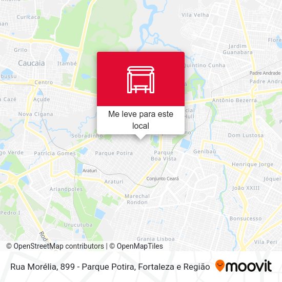 Rua Morélia, 899 - Parque Potira mapa