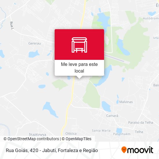 Rua Goiás, 420 - Jabuti mapa