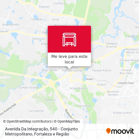 Avenida Da Integração, 540 - Conjunto Metropolitano mapa