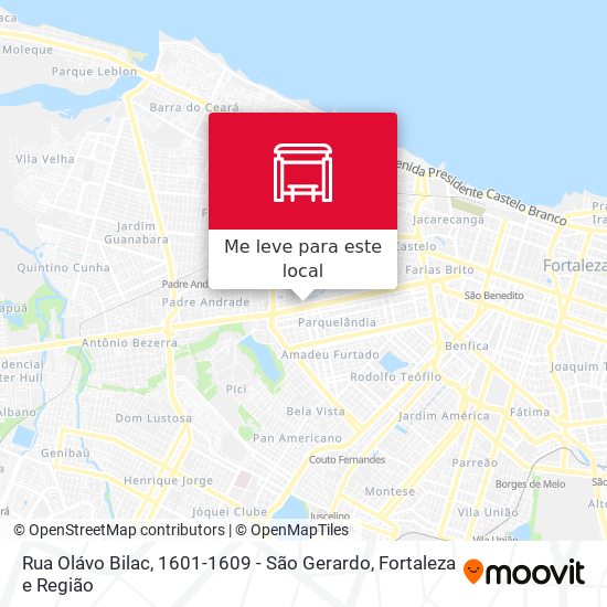 Rua Olávo Bilac, 1601-1609 - São Gerardo mapa