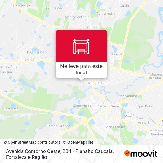 Avenida Contorno Oeste, 234 - Planalto Caucaia mapa