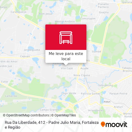 Rua Da Liberdade, 412 - Padre Julio Maria mapa