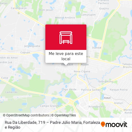 Rua Da Liberdade, 719 – Padre Júlio Maria mapa