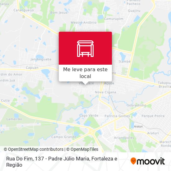 Rua Do Fim, 137 - Padre Júlio Maria mapa