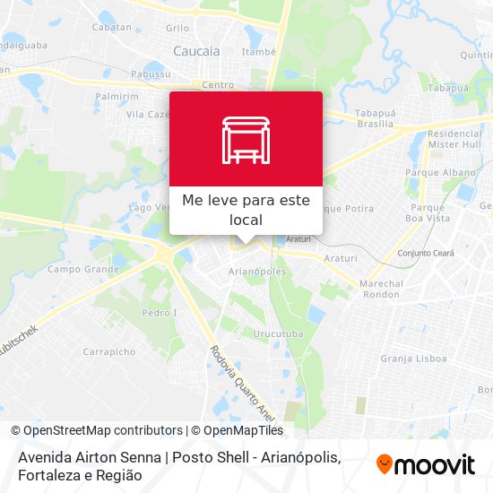 Avenida Airton Senna | Posto Shell - Arianópolis mapa