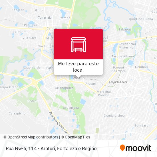 Rua Nw-6, 114 - Araturi mapa