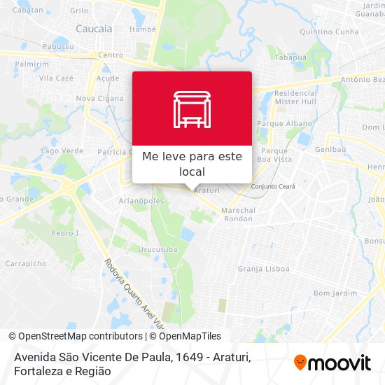 Avenida São Vicente De Paula, 1649 - Araturi mapa