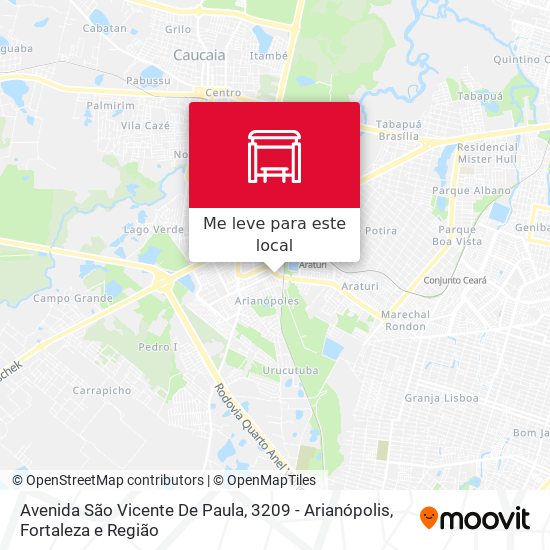 Avenida São Vicente De Paula, 3209 - Arianópolis mapa