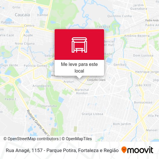 Rua Anagé, 1157 - Parque Potira mapa