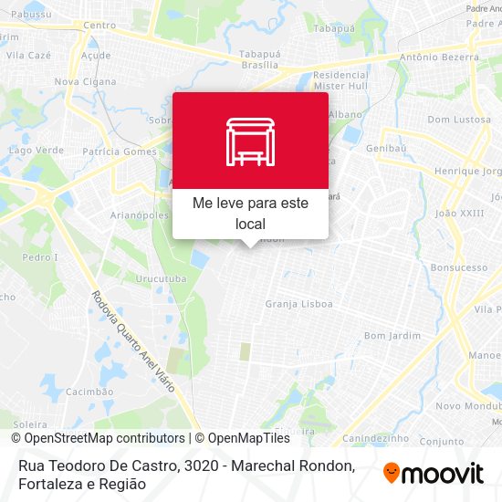 Rua Teodoro De Castro, 3020 - Marechal Rondon mapa