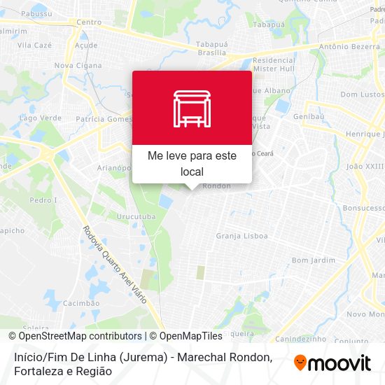 Início / Fim De Linha (Jurema) - Marechal Rondon mapa