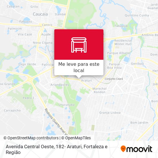 Avenida Central Oeste, 182- Araturi mapa