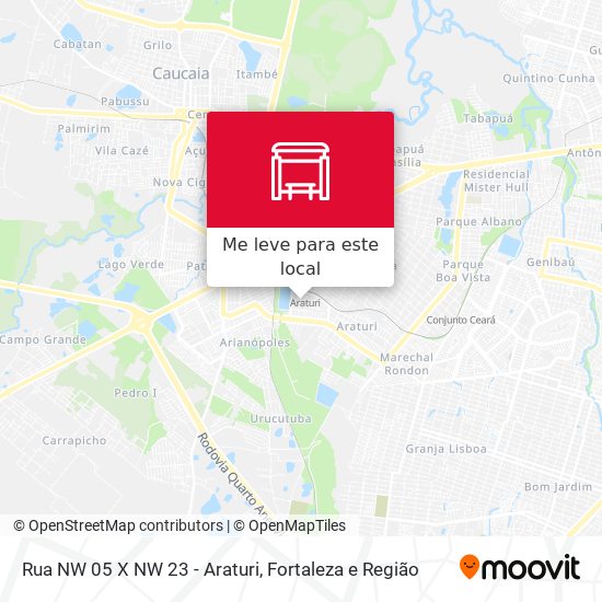 Rua NW 05 X NW 23 - Araturi mapa
