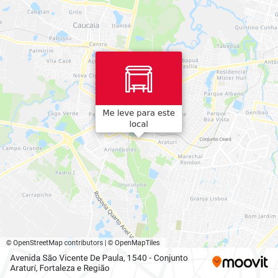 Avenida São Vicente De Paula, 1540 - Conjunto Araturí mapa