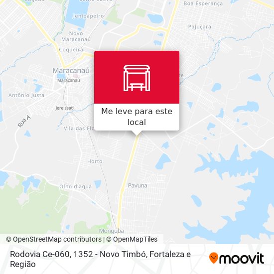Rodovia Ce-060, 1352 - Novo Timbó mapa