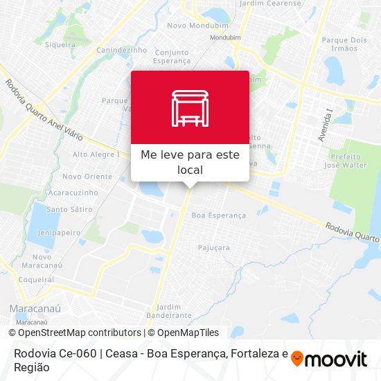 Rodovia Ce-060 | Ceasa - Boa Esperança mapa