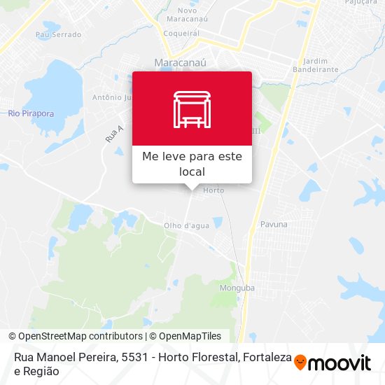Rua Manoel Pereira, 5531 - Horto Florestal mapa