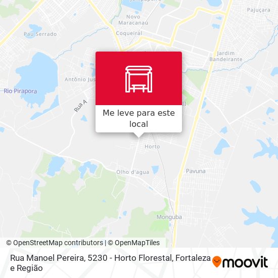 Rua Manoel Pereira, 5230 - Horto Florestal mapa