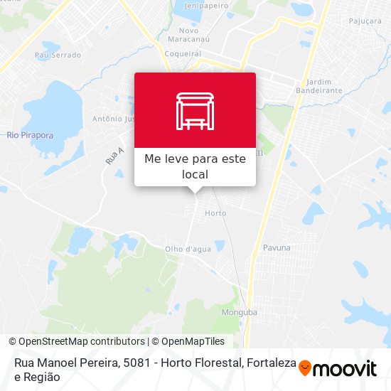 Rua Manoel Pereira, 5081 - Horto Florestal mapa