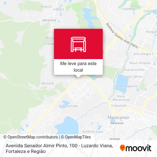 Avenida Senador Almir Pinto, 100 - Luzardo Viana mapa