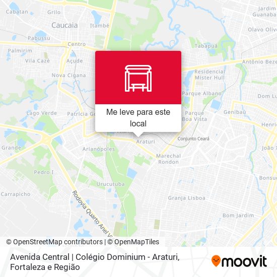 Avenida Central | Colégio Dominium - Araturi mapa