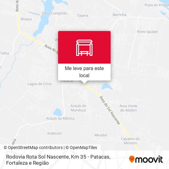 Rodovia Rota Sol Nascente, Km 35 - Patacas mapa
