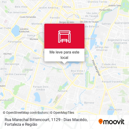 Rua Marechal Bittencourt, 1129 - Dias Macêdo mapa