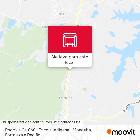 Rodovia Ce-060 | Escola Indígena - Monguba mapa