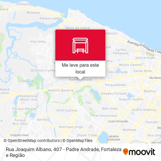 Rua Joaquim Albano, 407 - Padre Andrade mapa