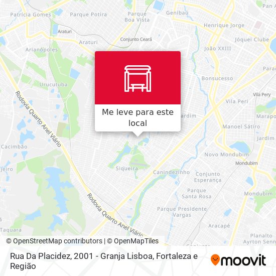 Rua Da Placidez, 2001 - Granja Lisboa mapa